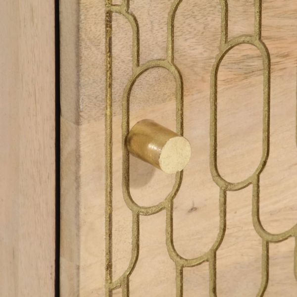 Нощни шкафчета, 2 бр, 40x33x46 см, манго масив