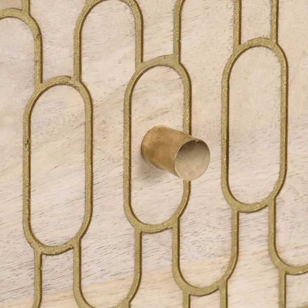 Страничен шкаф 40x33x75 см манго масивно дърво