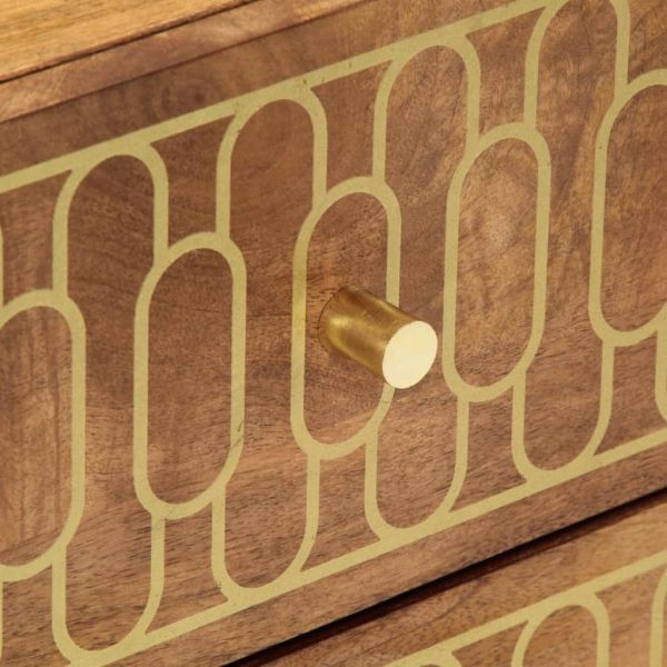 Нощно шкафче, 40x33x46 см, масивно мангово дърво