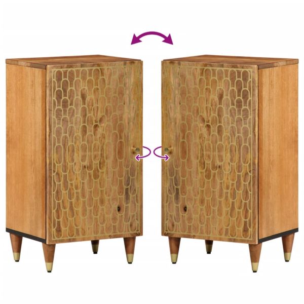 Страничен шкаф 40x33x75 см манго масивно дърво