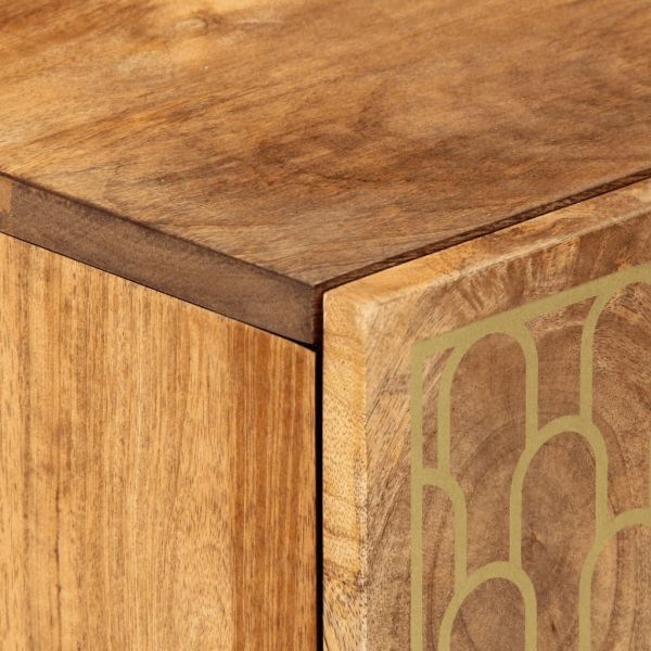Страничен шкаф 40x33x75 см манго масивно дърво
