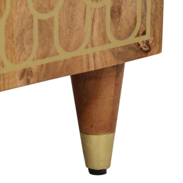 Страничен шкаф 40x33x75 см манго масивно дърво