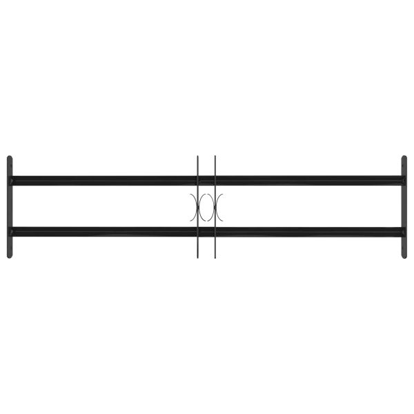 Прозоречна решетка Черно 115 х 30 см Прахово боядисана стомана