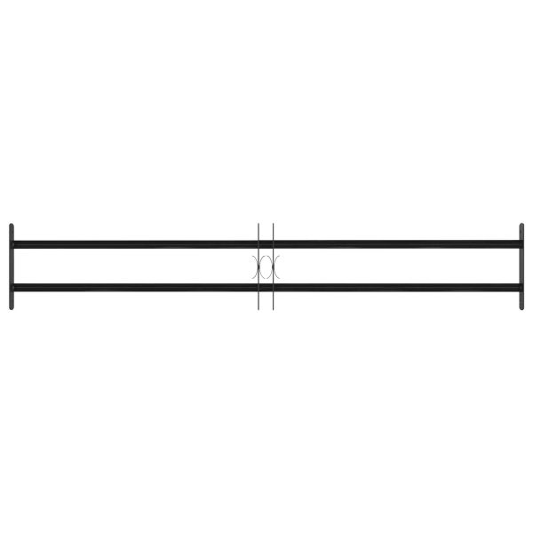 Прозоречна решетка Черно 176 x 30 см Прахово боядисана стомана