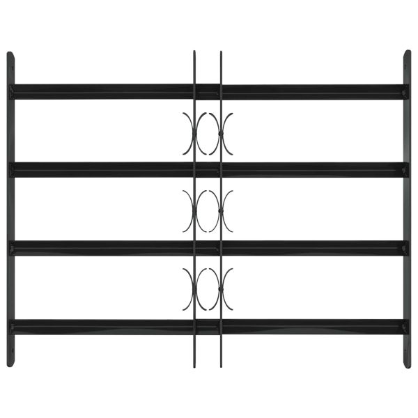 Прозоречна решетка Черно 75.5 x 60 см Прахово боядисана стомана