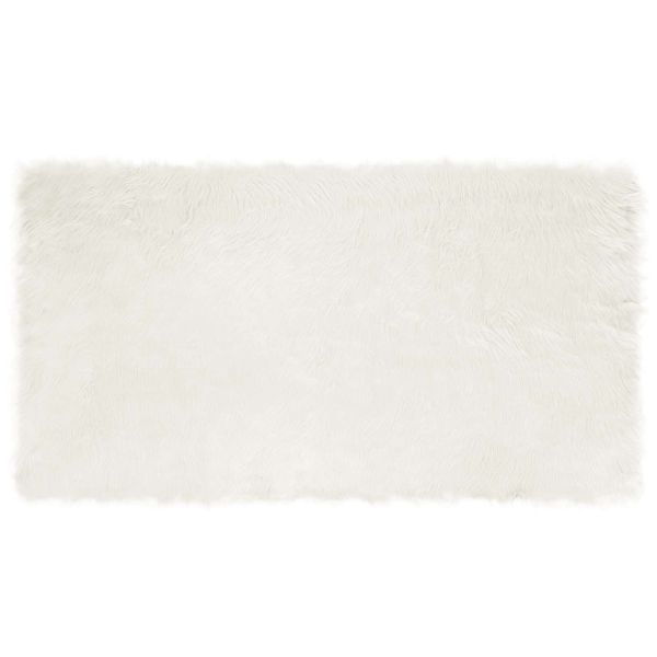 Изкуствен овчи килим Tafalla Бяло 60 x 110 cm Полиестер