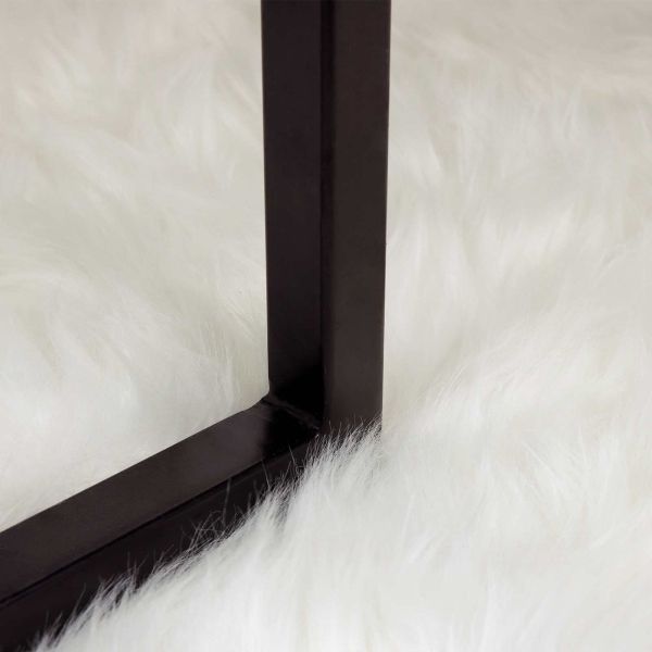 Изкуствен овчи килим Tafalla Бяло 80 x 250 cm Полиестер