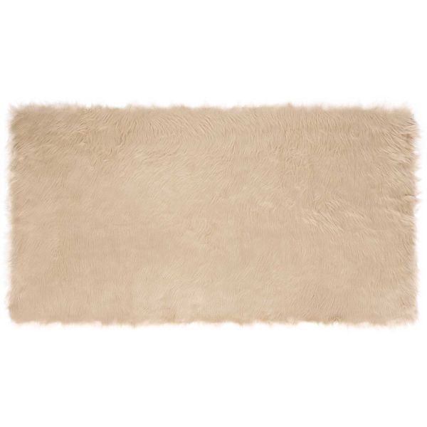 Изкуствен овчи килим Tafalla Бежово 80 x 150 cm Полиестер