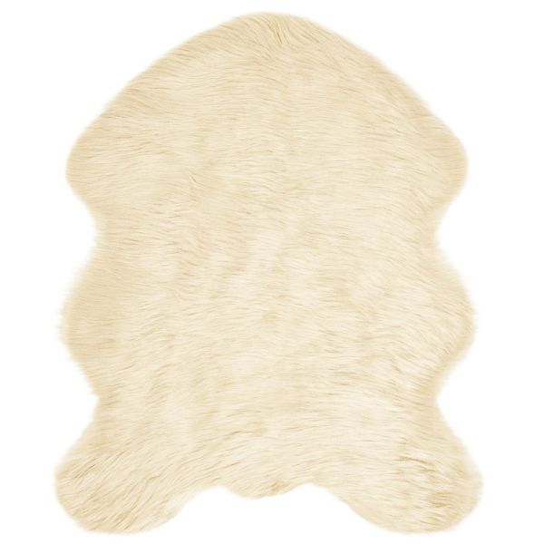 Изкуствен овчи килим Tafalla Крем 50 x 80 cm Полиестер