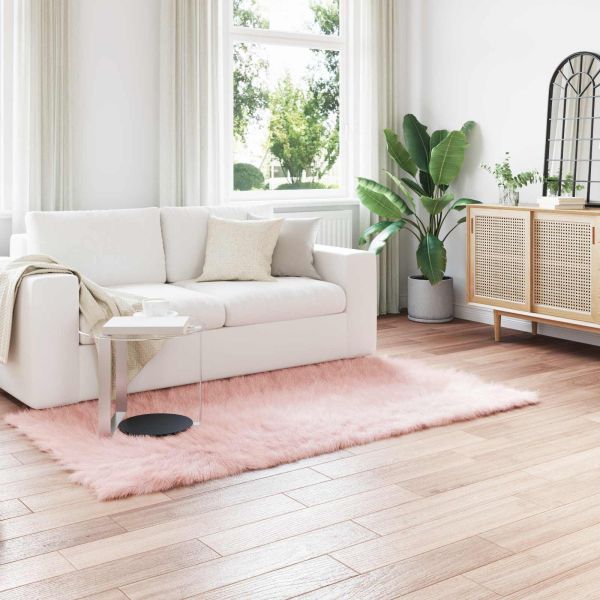 Изкуствен овчи килим Tafalla Розово 100 x 200 cm Полиестер