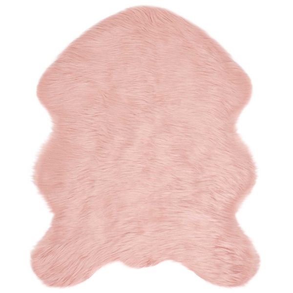 Изкуствен овчи килим Tafalla Розово 50 x 80 cm Полиестер