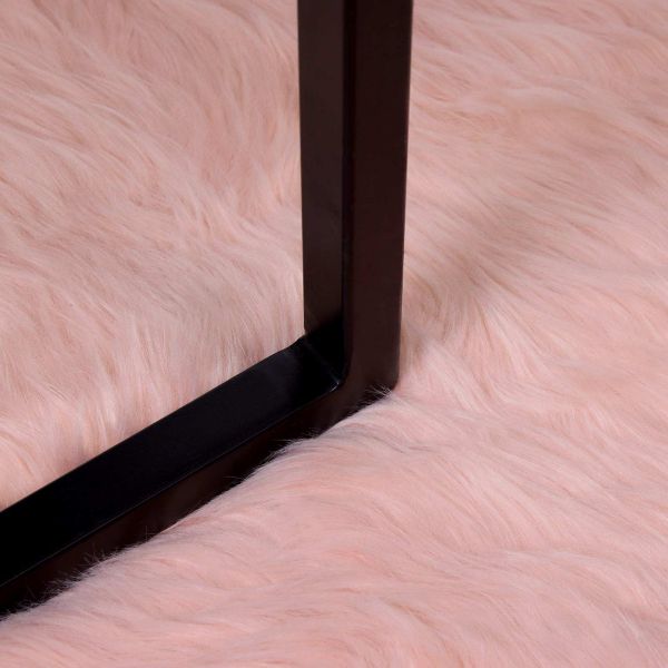 Изкуствен овчи килим Tafalla Розово 50 x 80 cm Полиестер