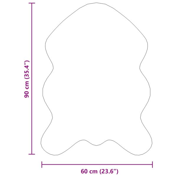 Изкуствен овчи килим Tafalla Черно 60 x 90 cm Полиестер