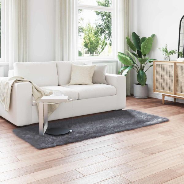 Изкуствен овчи килим Tafalla Антрацит 80 x 200 cm Полиестер