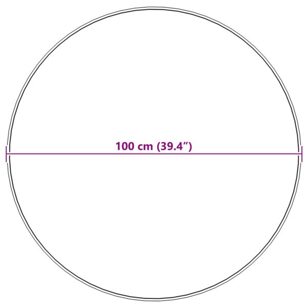 Изкуствен овчи килим Tafalla Антрацит Ø 100 см Полиестер