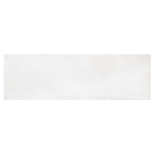 Килим с изкуствена заешка козина Olite Бяло 80 x 250 cm