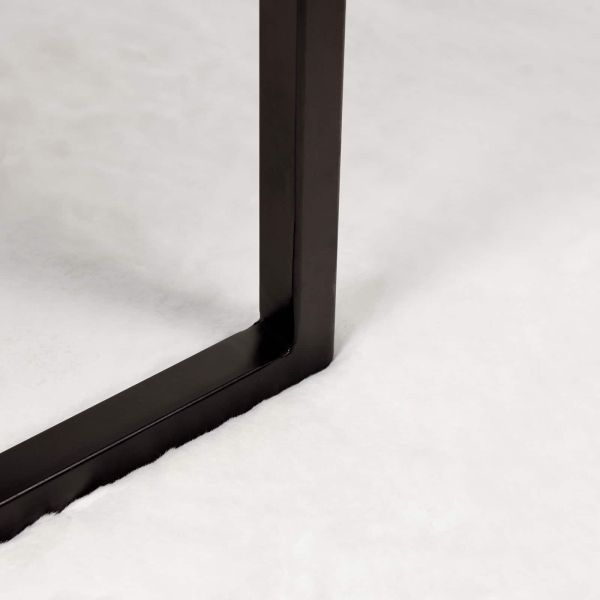 Килим с изкуствена заешка козина Olite Бяло Ø 120 см Полиестер