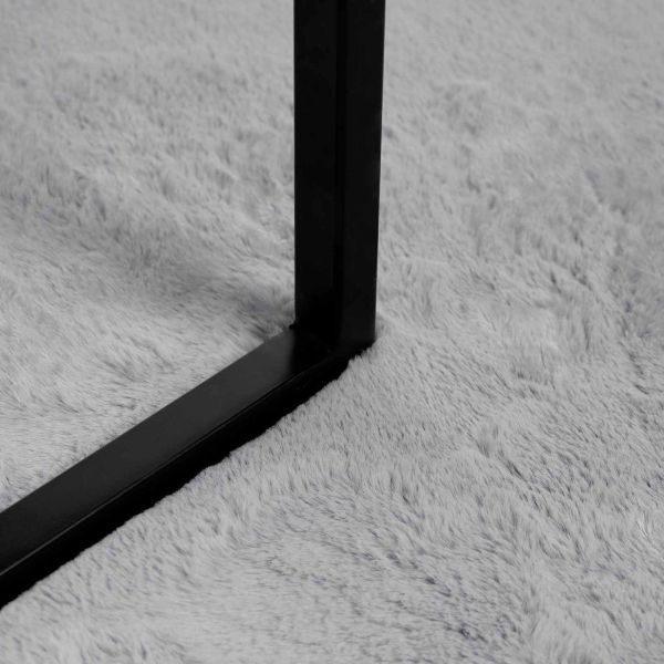 Килим с изкуствена заешка козина Olite Сив 80 x 150 cm