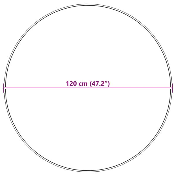 Килим с изкуствена заешка козина Olite Сив Ø 120 см Полиестер