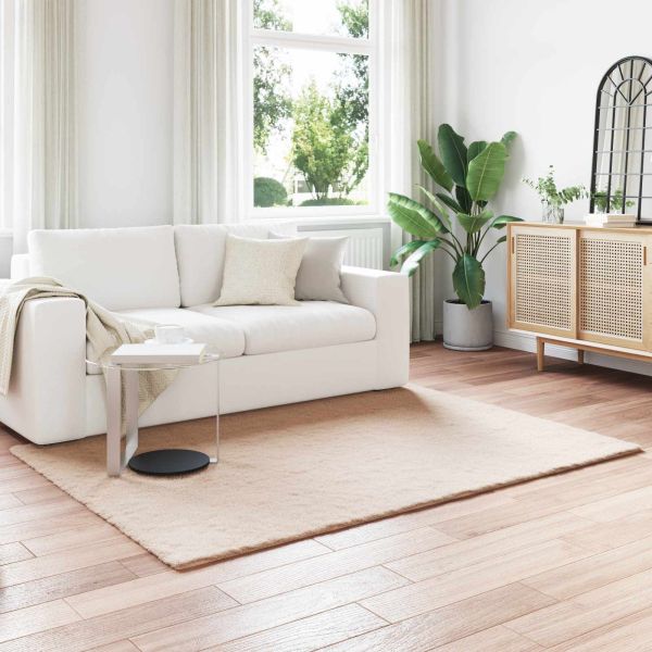 Килим с изкуствена заешка козина Olite Таупе 140 x 200 cm