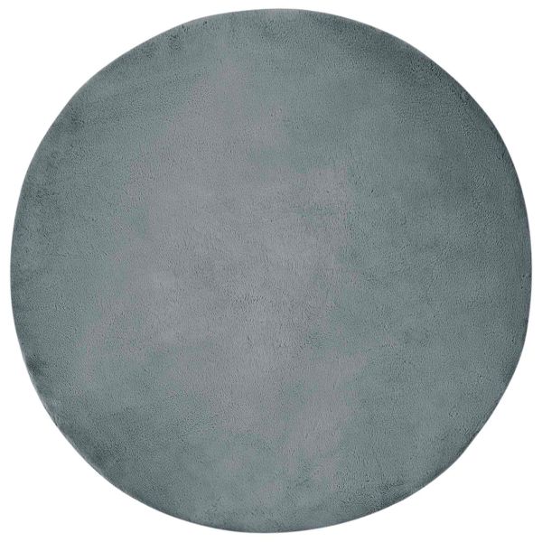 Килим с изкуствена заешка козина Olite Антрацит Ø 160 см