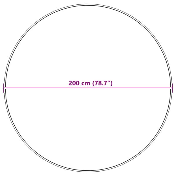 Килим с изкуствена заешка козина Olite Антрацит Ø 200 см