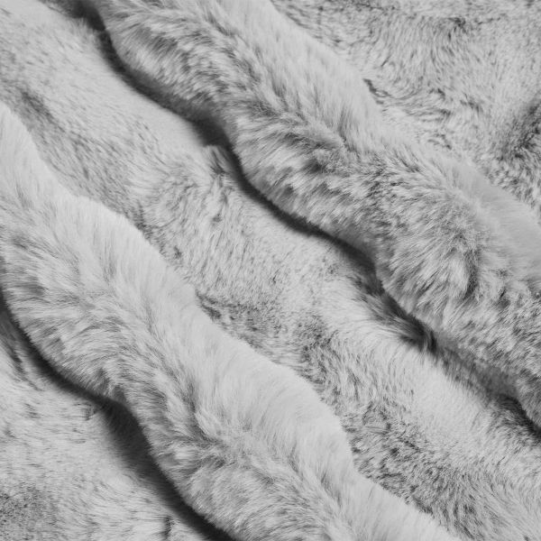 Пухено одеяло от зайче 4 pcs Сив 130 x 150 cm Полиестер