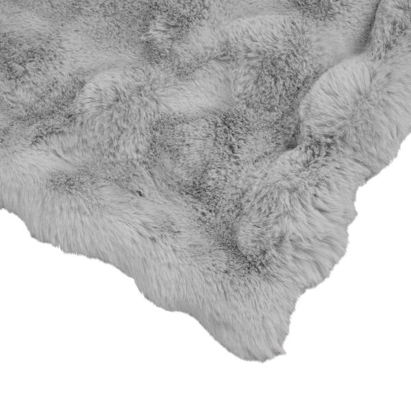 Пухено одеяло от зайче 4 pcs Сив 220 x 240 cm Полиестер