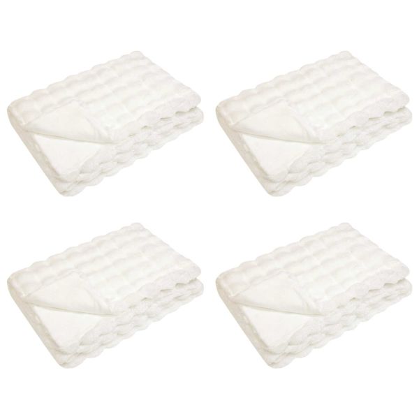 Пухено одеяло от зайче 4 pcs Бяло 150 x 220 cm Полиестер