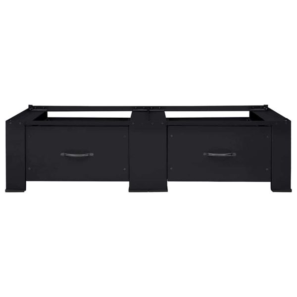 Педестал за пералня 2 pcs Черно 64 x 55 x 32.5 см Стомана