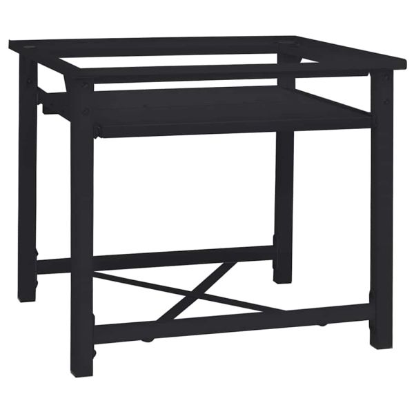 Педестал за пералня Черно 64 x 55 x 32.5 см Стомана