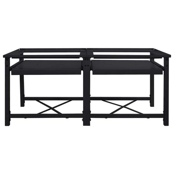 Педестал за пералня 2 pcs Черно 64 x 55 x 32.5 см Стомана