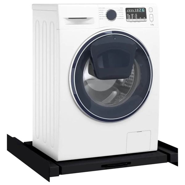 Интермедиина етажерка за пералня Черно 60 x 60 x 8 см Стомана