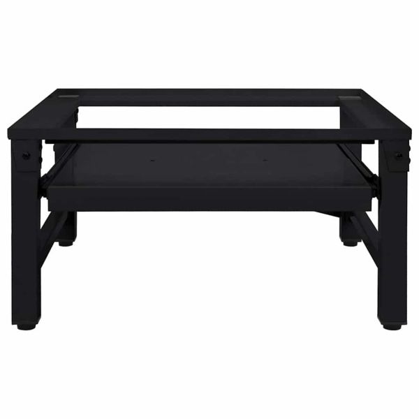 Педестал за пералня Черно 64 x 55 x 32.5 см Стомана