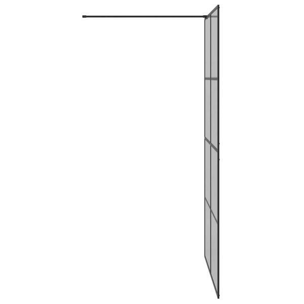 Стена на душ с вход Черно 115 x 195 cm закалено стъкло