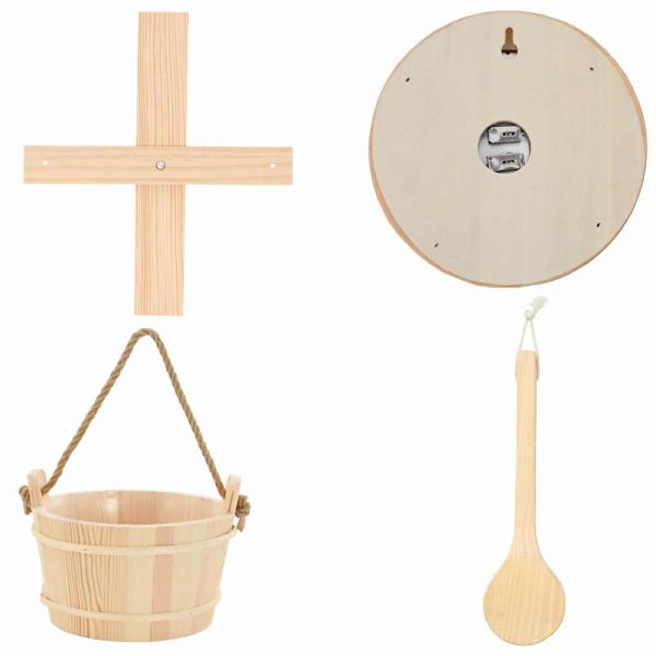 Комплект за сауна аксесоари 4 pcs Кафяво