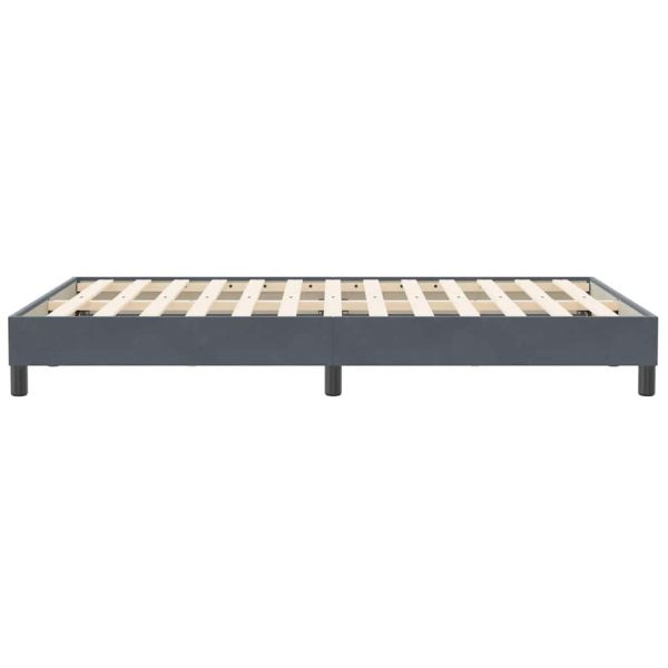 Box Spring легло без матрак Тъмно сиво 120x210 cm Кадифе