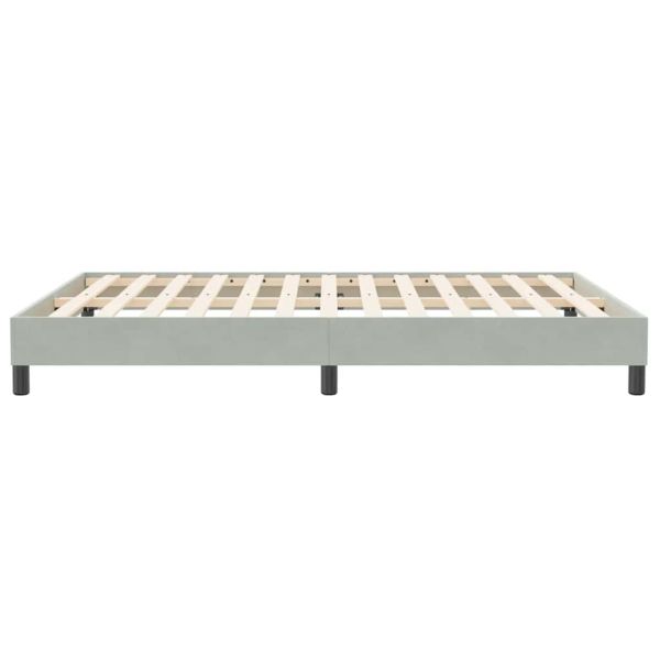 Box Spring легло без матрак Светло сиво 140x210 cm кадифе