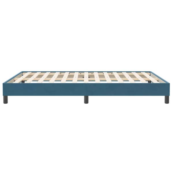 Box Spring легло без матрак Тъмно синьо 140x210 cm кадифе