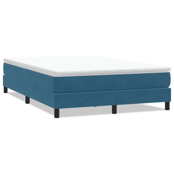 Box Spring Легло без матрак Тъмно синьо 160x210 cm Кадифе
