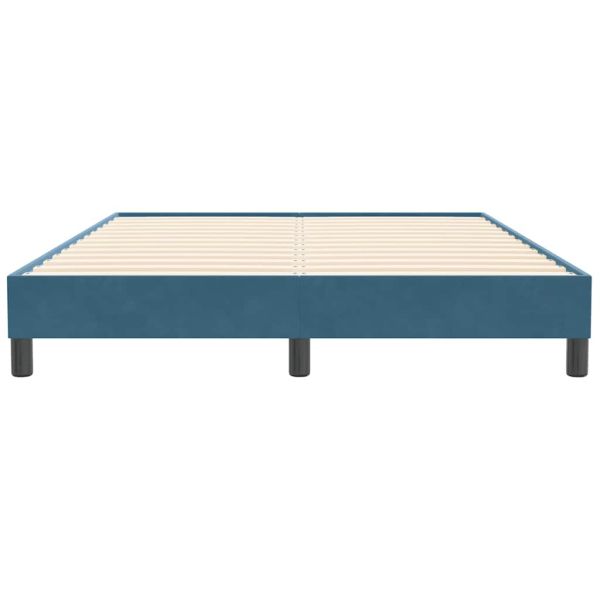 Box Spring Легло без матрак Тъмно синьо 160x210 cm Кадифе