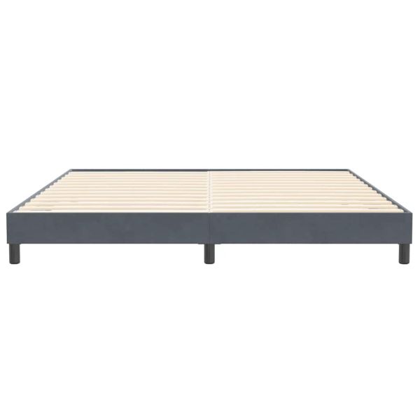 Box Spring Легло без матрак Тъмно сиво 200x210 cm Кадифе