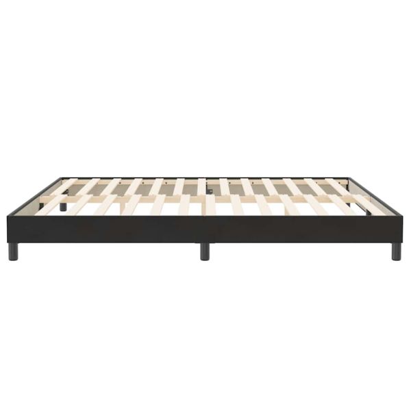 Box Spring Легло без матрак Черно 200x210 cm Кадифе