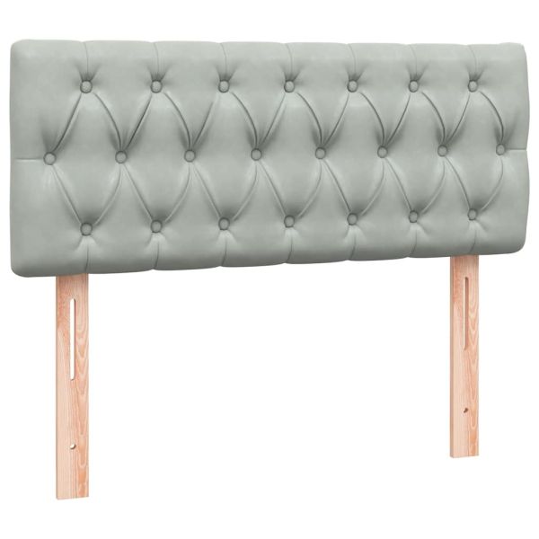 Боксспринг легло с матрак, светлосиво, 100x220 см, кадифе