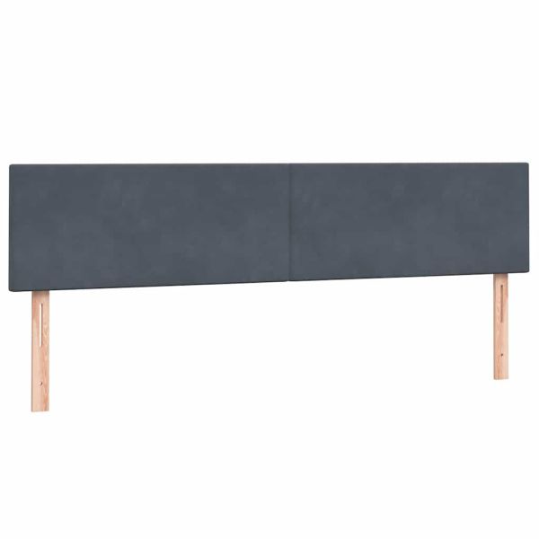 Box Spring легло с матраци Тъмно сиво 200x210 cm Кадифе