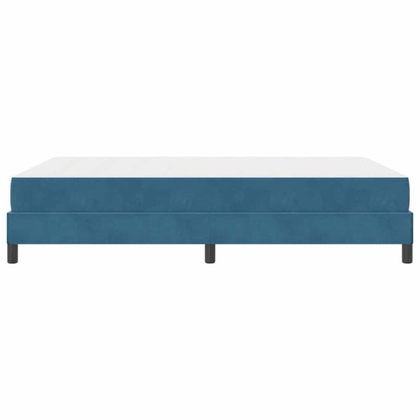 Легло с пружинирана основа Тъмен син 160 x 210 cm текстил
