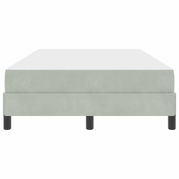 Легло с пружинирана основа Светлосиво 120 x 220 cm текстил