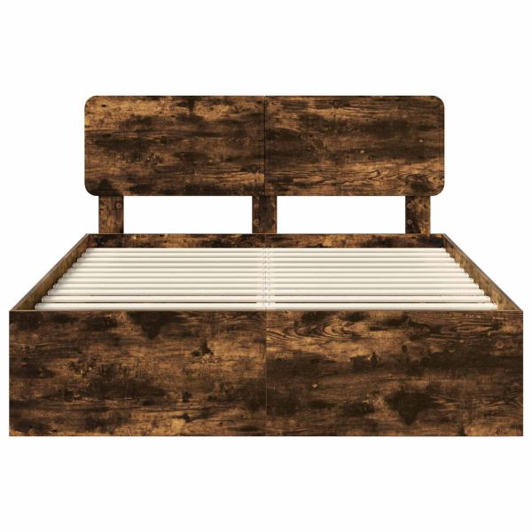 Рамка за легло Димян дъб 150 x 200 cm Солидно борово дърво