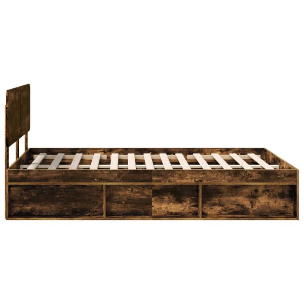 Рамка за легло Димян дъб 150 x 200 cm Солидно борово дърво