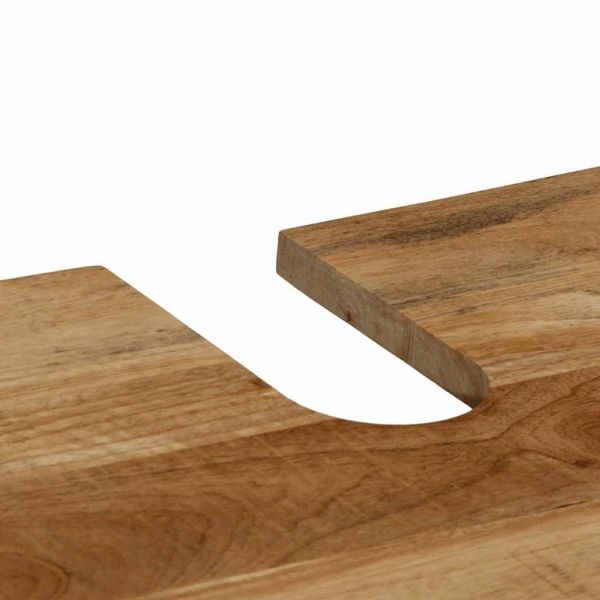 Шкаф за баня 62x33x58 см масивно мангово дърво